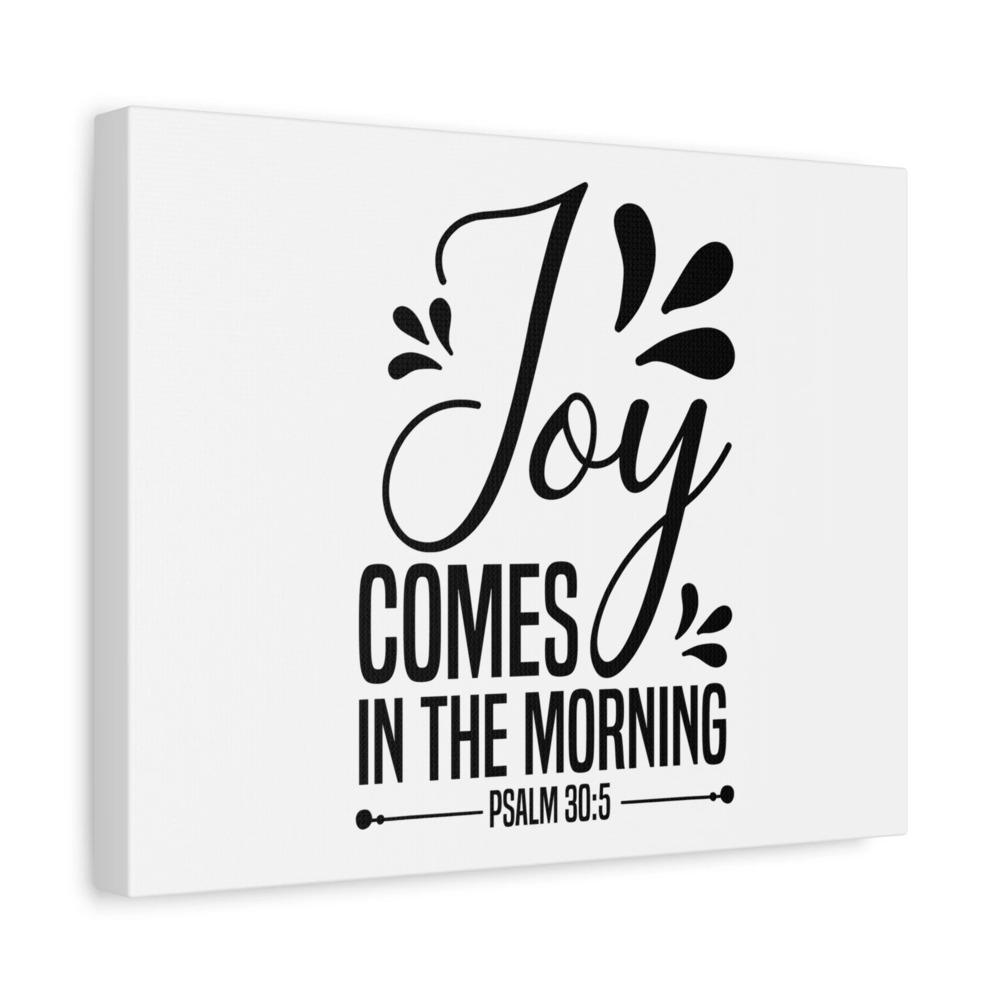 Scripture Canvas Joy Psalm 30:5 Christian Wall Art Bible Verse Print Ready to
